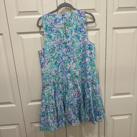 Lilly Pulitzer Trina Dress Surf Blue Soleil It On Me - Picture 2 of 7